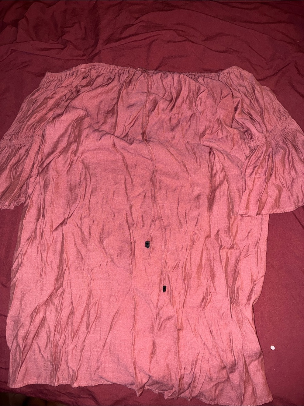 Women’s Lightweight Off-Shoulder Dress Rose Pink